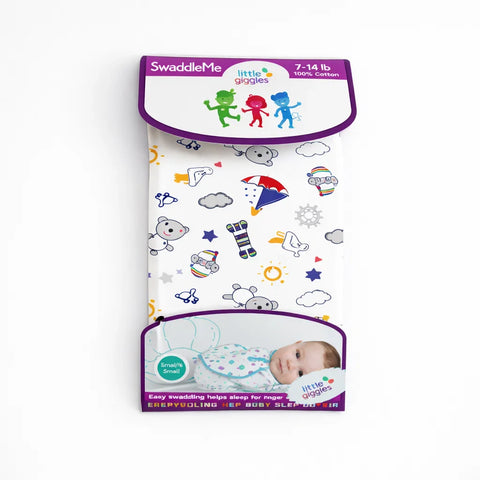 Little Angels - Swaddle Wrap - Cream - Party Bear