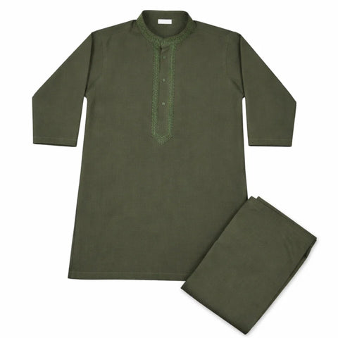 TBS - Wash N Wear - Kurta Shalwar - Dark Green - 26