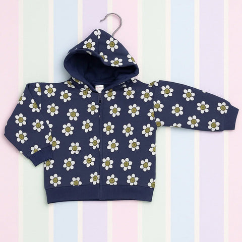 Prenatal Kids - Hoodie - Navy Blue  - Flowers