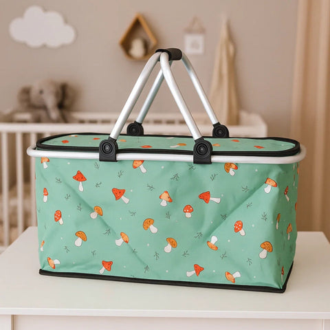 Picnic Basket - Green - Mushroom