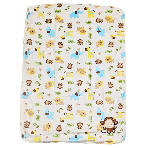 For Baby - Fur Blanket - White - Jungle Kingdom
