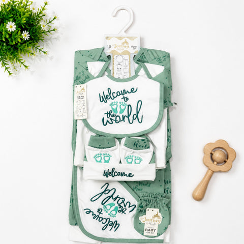 JL - Cotton Interlock - 12 Pieces - Welcome - Starter Set - Green