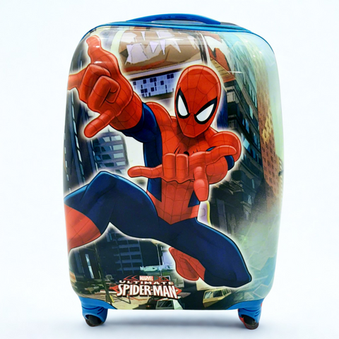 4 Wheels - Kids Travel Trolley - Blue - Spiderman