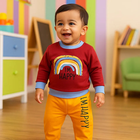Nijntje - Suit Set - Maroon - Rainbow - 25