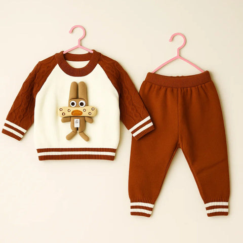 2 Pieces - Wool Suit Set - Rust - Plush Toy