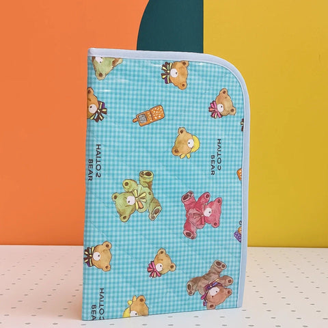 Diaper Changing Sheet - Mini - Green - Hello Bear
