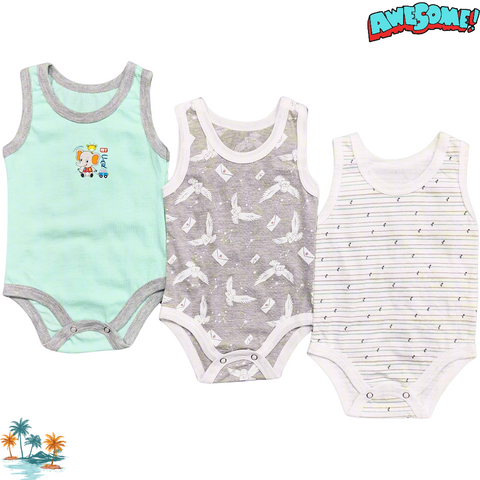 TBS - Pack of 3 Onesies - Unisex - Green & Eagles