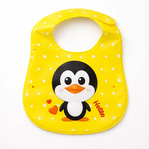 Baby Bib - Yellow - Penguin