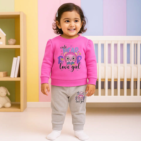 2 Pieces - Suit Set - Pink - Love Girl - 25