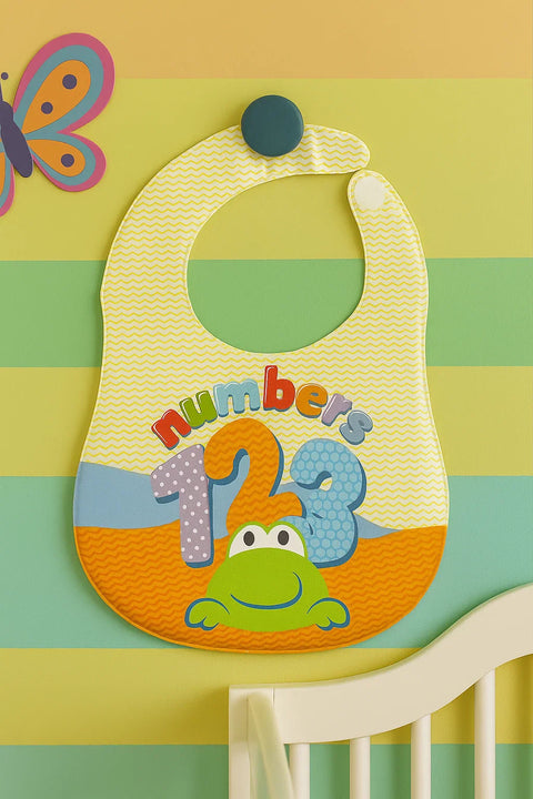 Baby Bib - Orange - Numbers