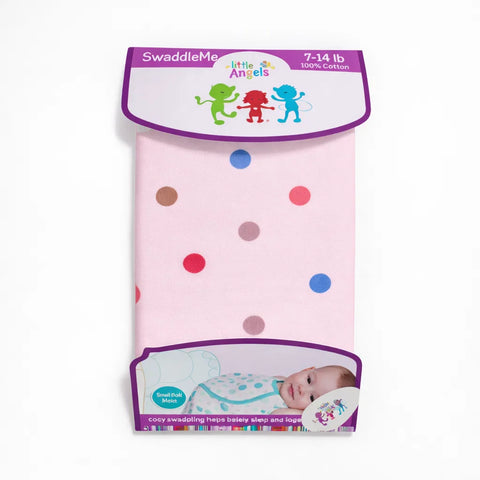 Little Angels - Swaddle Wrap - Pink - Circles