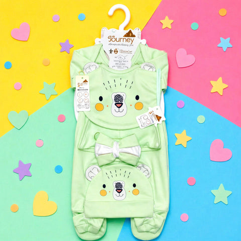 JL - Cotton Interlock - 10 Pieces - Sprinkle Bear - Starter Set - Green