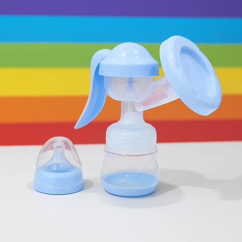 XUNYI - Manual Breast Pump & Feeding Bottle - Blue