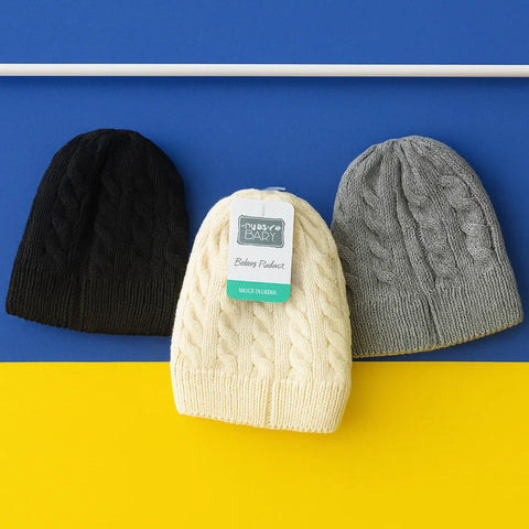Hudson Baby - Pack of 3 Caps - Off White Grey Black