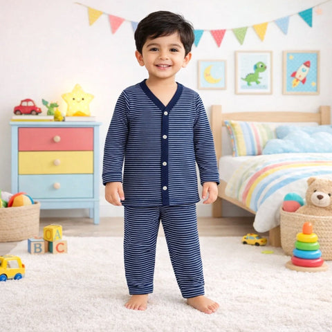 TBS - Cotton Jersey - Night Suit - Black - Threads - 26