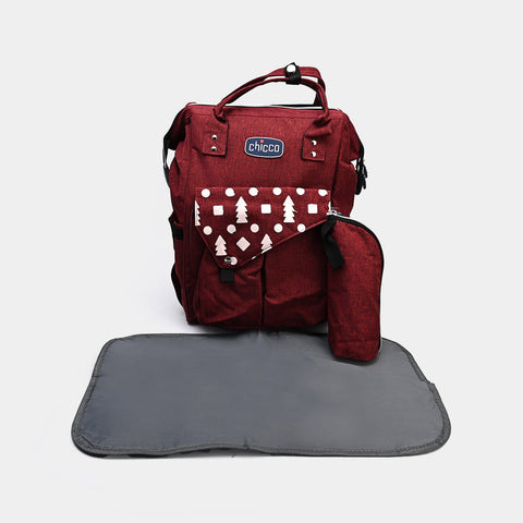 Chicoo - Waterproof Diaper Backpack - Maroon