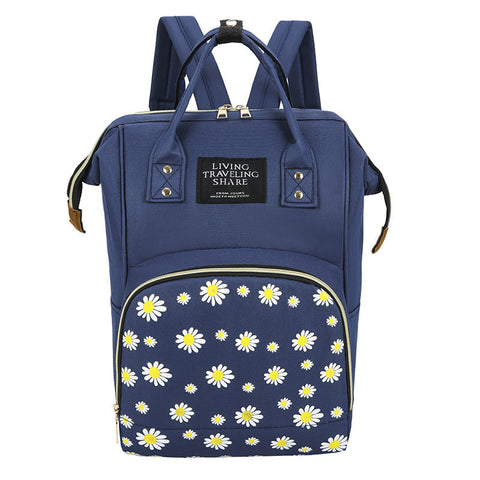 Flowers Waterproof Diaper Backpack