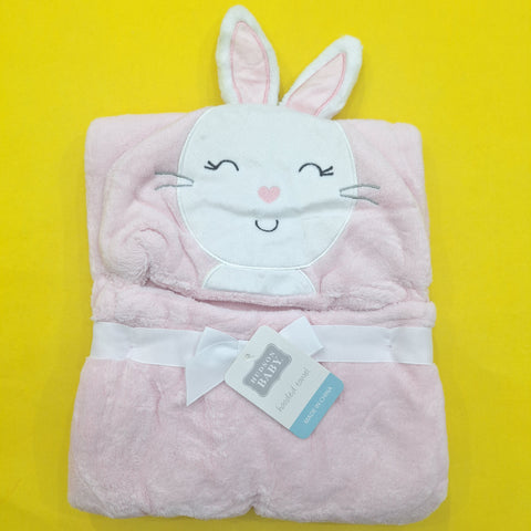 Hudson Baby - Hoodie Blanket - Pink Rabbit