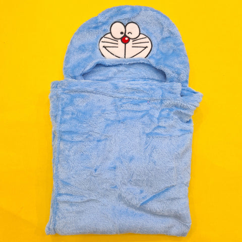 Hoodie Blanket - Doremon in Blue