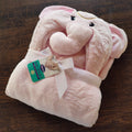 Hoodie Blanket - Pink Elephant
