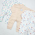 TBS - Pack of 3 Sleep Suits - Peach Triangles