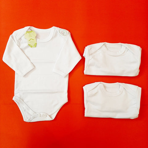 Super Kid Pack of 3 Body Suits - White
