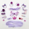 18 Pieces Clips & Poonies Gift Set - Purple