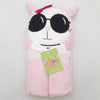Hooded Towel - Cat in Pink