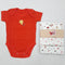 TBS - Pack of 5 Short Sleeve Bodysuits - Red