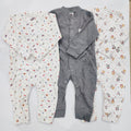 Pack of 3 Bluefly Sleep Suits - Grey
