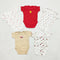TBS - Pack of 5 Short Sleeve Bodysuits - Red
